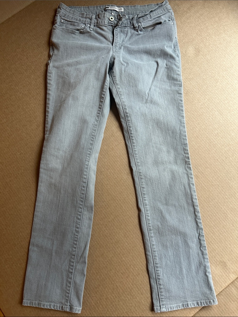 Levi's Women's Demi curve Straight-Leg Jeans - Light Gray